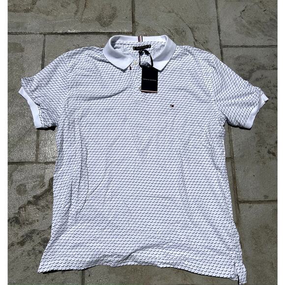 Tommy Hilfiger Patterned Golf Polo - Brand New With Tags - Picture 1 of 3